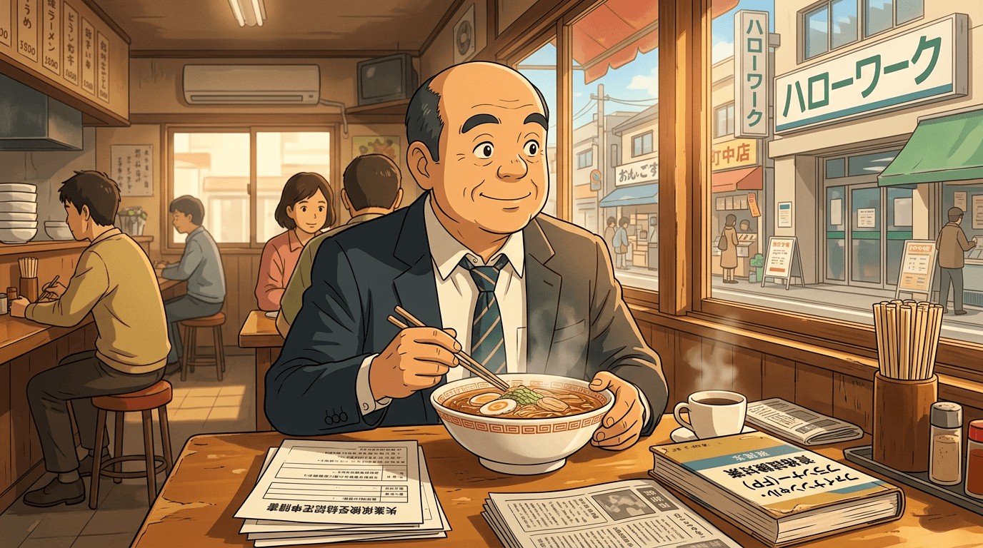 町中華ついでにハロワ